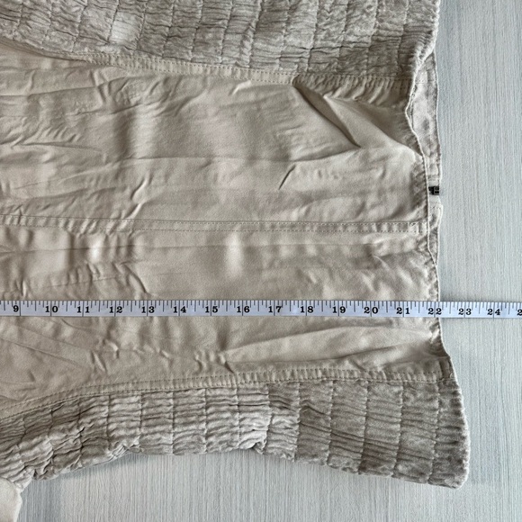 VINTAGE Ellus Perforated Moto Jacket S Off White Crinkled Vegan Suede Casual Y2K - Picture 14 of 15